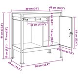  Radne klupe s ladicama Crna 81 x 41 x 145 cm Konstruirano drvo | shoptok.hr