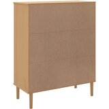  Visoka komoda SENJA smeđa izgled ratana 90x40x112 cm borovina | Eponuda.com