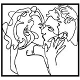 Wallity zidna dekoracija Kiss Me 1, 64x60cm, Crna | Eponuda.com