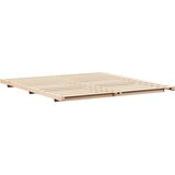  Krevetna konstrukcija Smeđa 200 x 220 cm Čvrsto borovo drvo | shoptok.hr