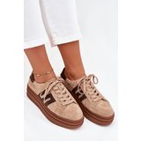 Boto Women's Platform Sneakers Made of Natural Suede Beige Eldira | Shoptok.si