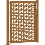 vidaXL Vrtna vrata 105x130 cm preperevanje jeklena križna oblika, (22058103) | Shoptok.si
