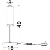 Nova Luce Bijela/mjedena LED stolna lampa u mramornom dekoru (visina 49 cm) Nolia – | shoptok.hr