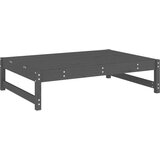  Vrtni stolček za noge siv 120x80 cm trdna borovina | Shoptok.si