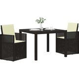  Vrtni set za objed s jastukom 3 pcs Antracit i krem PP | shoptok.hr