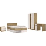 Boxxx MLADINSKA SOBA hrast artisan, bela, visoki sijaj | Shoptok.si