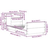  Okvir kreveta bez madraca 90 x 200 cm od masivne borovine | shoptok.hr