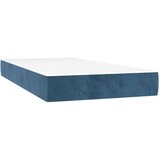 Box spring krevet s madracem tamnoplavi 90x190 cm baršunasti | shoptok.hr