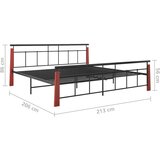 Kovina Okvir za krevet od metala i masivne hrastovine 200 x 200 cm | shoptok.hr