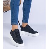Gemre Black lace-up sneakers with a chunky sole Lusinda | Shoptok.si