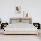  Noćni ormarići 2 kom crna 40 x 34 x 45 cm od masivne borovine | shoptok.hr