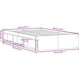  Posteljni okvir betonsko siv 120x190 cm | Shoptok.si