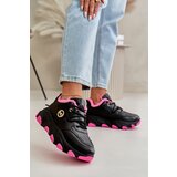 Kesi Insulated women's lace-up platform sports shoes black white | shoptok.hr