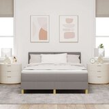 Box Postelja s škatlo z vzmetnico Taupe 160x200 cm Tkanina, (22083139) | Shoptok.si