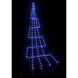  LED Božićno drvce s zemljanim klinovima Plava 306 cm Metal | shoptok.hr