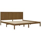  Posteljni okvir medeno rjav iz trdne borovine 200x200 cm, (20644875) | Shoptok.si