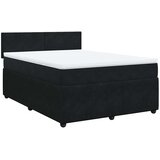  Krevet s oprugama i madracem crni 140 x 190 cm baršunasti | shoptok.hr