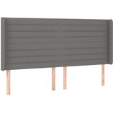  LED uzglavlje tamnosivo 183 x 16 x 118/128 cm od tkanine | shoptok.hr