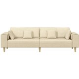 SOFA s jastukom Krema 250 x 77 x 76 cm tkanina | shoptok.hr