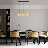  Luster na sajli ALBA 3xE27/15W/230V ratan/crna | Eponuda.com