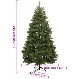  Umjetno božićno drvce sa šarkama i stalkom zeleno 210 cm | shoptok.hr