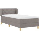  Postelja s vzmetnico Taupe 100x200 cm Tkanina, (22080862) | Shoptok.si