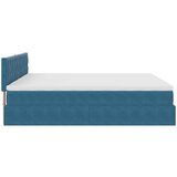 vidaXL Otomanski okvir kreveta s madracima plavi 200x200cm baršunasti | shoptok.hr