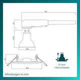 Philips ugradna stropna svetiljka PERIDOT 1xGU10/7W/230V srebrna | Eponuda.com