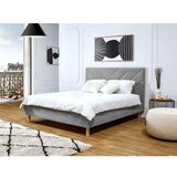 Bobochic Paris Svijetlo sivi tapecirani bračni krevet s podnicom 160x200 cm Romane – | shoptok.hr