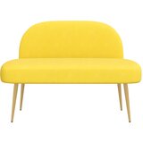  Oblikovana klupa s naslonjačem Svjetložuta 110 x 60 x 76 cm | Eponuda.com
