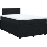 vidaXL Box spring postelja z vzmetnico črna 120x200 cm žamet | Shoptok.si
