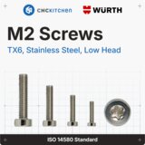CNC Kitchen M2 Cheese Head Screws, Low Head (ISO 14580), Stainless Steel A2-70, M2x6 (25 pcs) | Eponuda.com