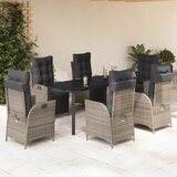 vidaXL 7-dijelni vrtni blagovaonski set sivi od poliratana | shoptok.hr