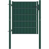 vidaXL Vrata za ograjo PVC in jeklo 100x81 cm zelena | Shoptok.si