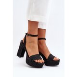 Boto Black Jeans Sandals with Heel Acrana | Shoptok.si