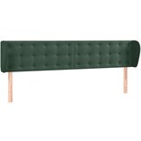 Maison Chic Posteljno vzglavje - Vzglavna omarica - Nočna omarica z ušesi temno zeleno 203x23x78/88 cm žamet, (21710062) | Shoptok.si