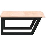  Stenska polica za umivalnik jeklo in trdna hrastovina, (21326221) | Shoptok.si