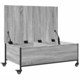  Stolić za kavu s kotačima siva boja hrasta 91x55x34 cm drveni | Eponuda.ba