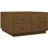 Maison Chic Klubska mizica - kavna mizica - Nizka mizica medeno rjava 80x80x45 cm trdna borovina, (21755071) | Shoptok.si