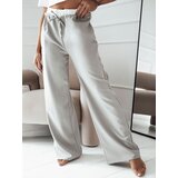 DStreet Spodnie damskie wide leg THAMI jasnoszare | shoptok.hr