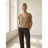 Sinsay Viskozna bluza s V izrezom i patentnim zatvaračem | shoptok.hr
