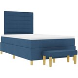  Krevet s opruga kutije s uzglavljem Plava 200 x 120 cm tkanina Slike