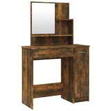 vidaXL toaletni stolić s ogledalom dimljeni hrast 86,5 x 35 x 136 cm | shoptok.hr