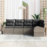  Sjedeća garnitura za vrt 5 kom. Siva poliratan 234 x 124 x 85 cm | shoptok.hr