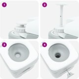 vidaXL Kamperska Kema Siva Telesa + Bela Pokrov Ni primerno | Shoptok.si