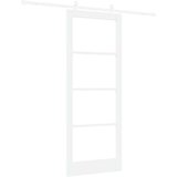  Klizna vrata Bijelo 83 x 211 cm Masivna borovina i staklo | Eponuda.com