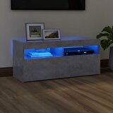 vidaXL TV ormarić s LED svjetlima siva boja betona 90x35x40 cm Cijene