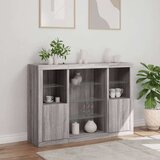 Komode s LED svjetlima 3 kom boja sivog hrasta | shoptok.hr