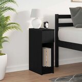  Noćni ormarić s ladicom crni hrast 20x36x60 cm - Crna 1 | shoptok.hr