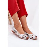 Boto Perforated Ballerinas With Open Toes Silver Calgis | shoptok.hr